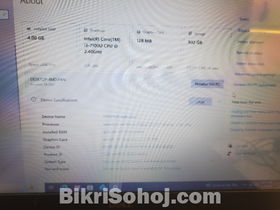 DELL CORE I3 7TH GEN